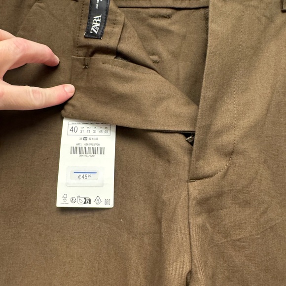NWT Zara brown wide leg pants - Picture 2 of 4